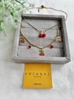 Stainless steel Beautiful cherry design Necklace and bracelet 🍒1414