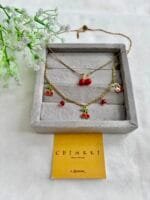 Stainless steel Beautiful cherry design Necklace and bracelet 🍒1414 - Image 2
