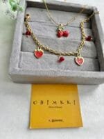 Stainless steel Beautiful strawberry design bracelet and Necklace 🍓1413 - Image 3