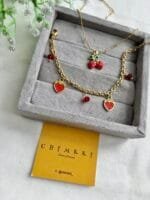 Stainless steel Beautiful strawberry design bracelet and Necklace 🍓1413