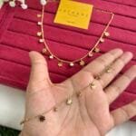 Stainless steel Beautiful snowflake design Golden Necklace and bracelet combo set✨1411