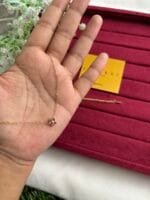 Stainless steel Beautiful cute little flower design pink stone Necklace 🌸1451 - Image 2