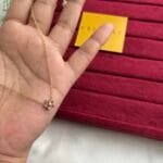 Stainless steel Beautiful cute little flower design pink stone Necklace 🌸1451