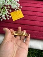 Stainless steel Beautiful layer design Golden open bangle✨1462 - Image 4