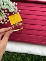 Stainless steel Beautiful layer design Golden open bangle✨1462 - Image 3
