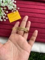 Stainless steel Beautiful layer design Golden open bangle✨1462 - Image 8