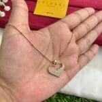 Stainless steel Beautiful heart design Golden Necklace ♥️1471