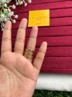 Stainless steel Beautiful adjustable size layer design Golden Ring😍1455