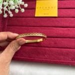 Stainless steel Beautiful design Golden open bangle✨1461
