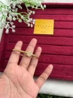 Beautiful stainless steel Golden open bangle✨1473