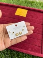 Trendy Earring combo set of three stud🌟1361