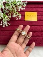 Beautiful white clover design open bangle🌟1333