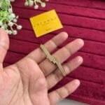 Beautiful white stone embedded design Golden open bangle ♥️1340