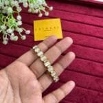 Stainless steel Beautiful white Rectangular design open bangle♥️1332