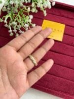 Beautiful White stone Golden Adjustable Ring✨1375