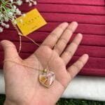 Stainless steel Beautiful Resin Art Golden flower Necklace ♥️1499