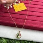 Beautiful Resin Art Trendy leaf and flower design Golden Necklace ✨1500