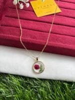 Stainless steel Beautiful Resin Art Trendy leaf and flower design ♥️1501 - Image 2