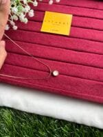 Beautiful smile design one side white circle design premium trendy Necklace ✨1492 - Image 5