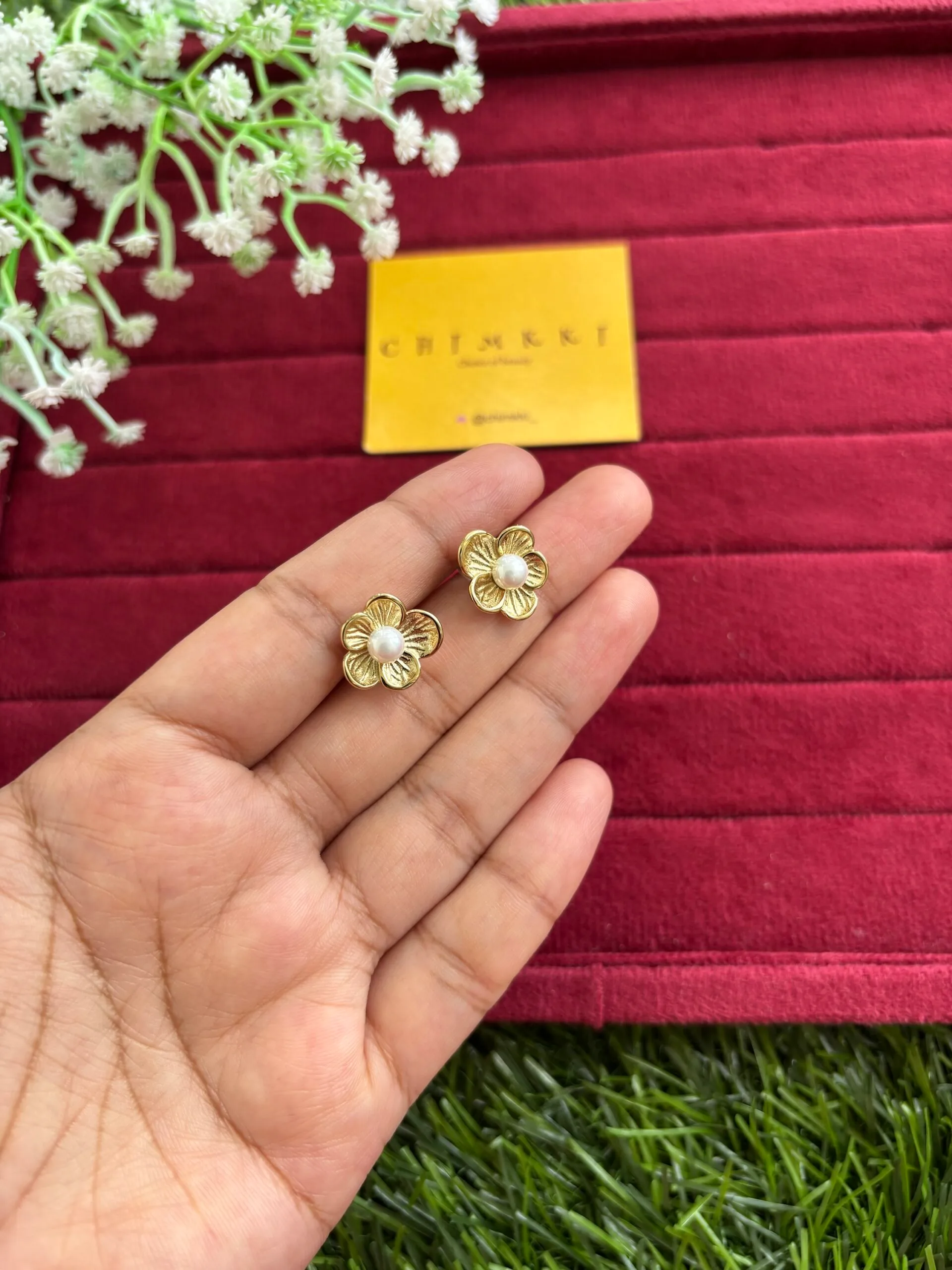 Beautiful flower design earrings 🌸1487 - Image 1