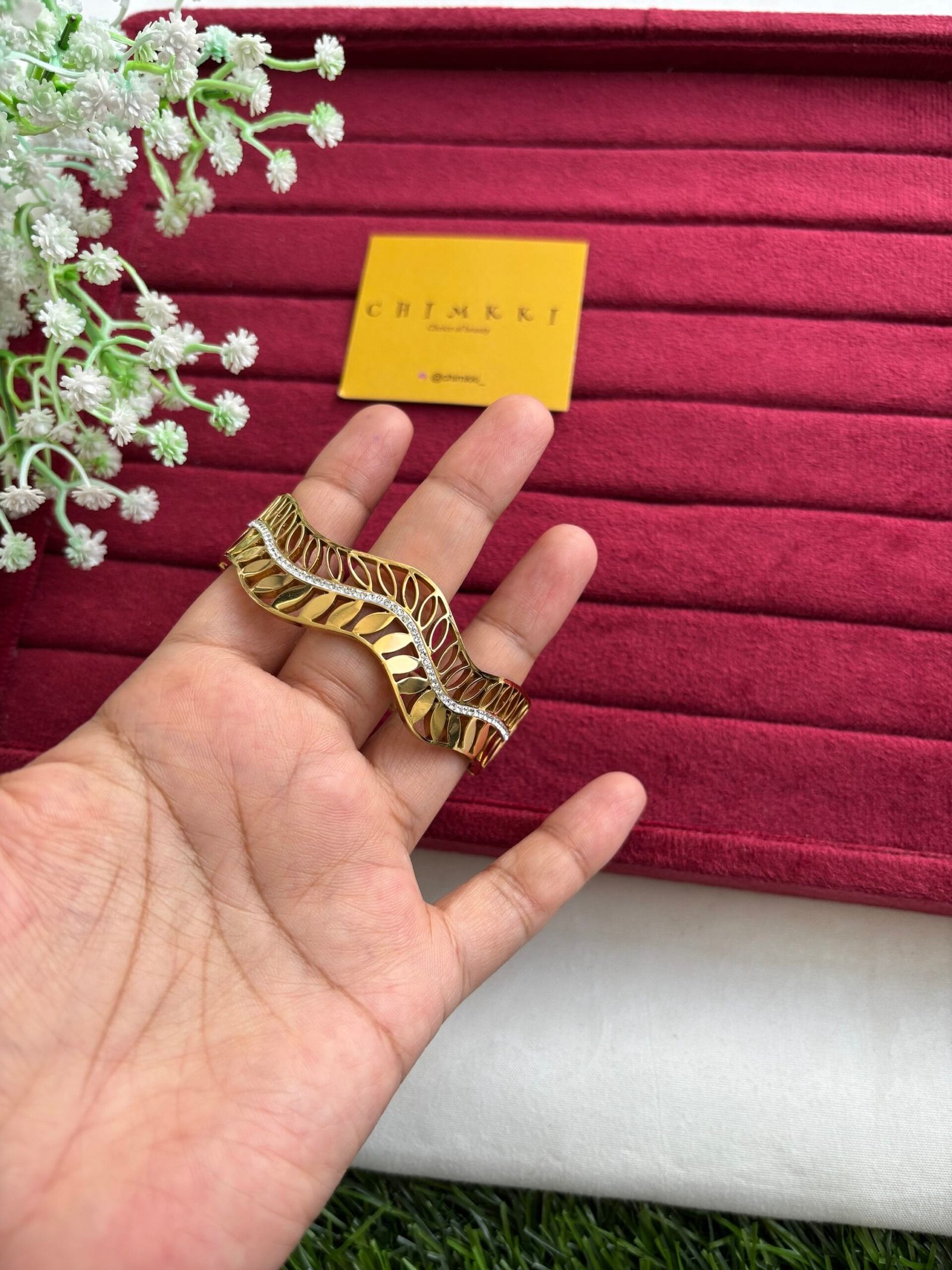 img_3169 Beautiful Golden open bangle✨1516 - Image 1