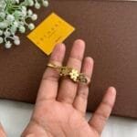 Beautiful flower des Golden Open bangle for kids/ Teen Diameter 5cm✨1521