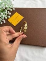 Beautiful flower des Golden Open bangle for kids/ Teen Diameter 5cm✨1521 - Image 3