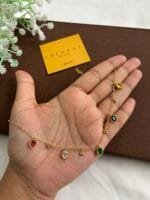 Stainless steel Beautiful multicolour stone Necklace ✨1527 - Image 2