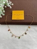 Stainless steel Beautiful multicolour stone Necklace ✨1527 - Image 3