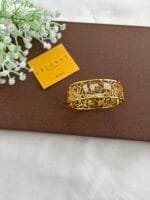 Stainless steel Beautiful Design Golden Flower design open bangle🌹1536 - Image 4