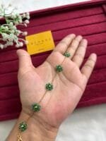 Beautiful Green flower design bracelet 🌸1528