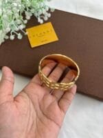 Stainless steel Beautiful broad design Golden Open bangle✨1551 - Image 5