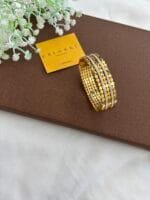 Stainless steel Beautiful broad design Golden open bangle✨1552 - Image 3
