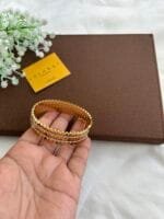 Stainless steel Beautiful broad design Golden open bangle✨1552 - Image 4