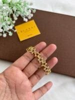 Stainless steel Beautiful star design Golden open bangle🌟1554 - Image 3