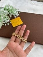 Stainless steel Beautiful star design Golden open bangle🌟1554 - Image 4