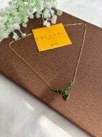 Beautiful Green stone Golden Necklace ✨1538 - Image 3