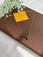 Beautiful Green stone Golden Necklace ✨1538 - Image 4