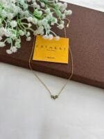 Beautiful Green stone flower design  Necklace 🌟1556 - Image 3