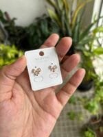 Stainless steel Beautiful Rosegold bow design stud Earrings 🌸 - Image 2