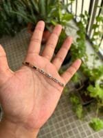 Stainless steel Beautiful black rectangular stone Rosegold bracelet 🌸