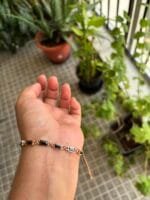 Stainless steel Beautiful black rectangular stone Rosegold bracelet 🌸 - Image 2
