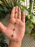 Stainless steel Beautiful Red clover design bracelet ✨