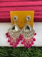 Beautiful party wear Rani pink earrings
