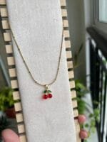 Trendy Beautiful cherry design necklace 🍒 1618 - Image 2