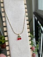 Trendy Beautiful cherry design necklace 🍒 1618