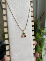 Stainless steel Beautiful cherry design Golden Necklace 🍒