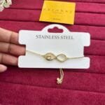 Beautiful Infinty design bracelet 😍 push and pull premium quality Golden🌟