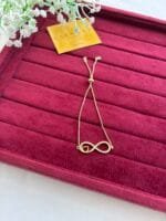 Beautiful Infinty design bracelet 😍 push and pull premium quality Golden🌟 - Image 5