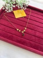Stainless steel Beautiful design green stone necklace 🌸 1625